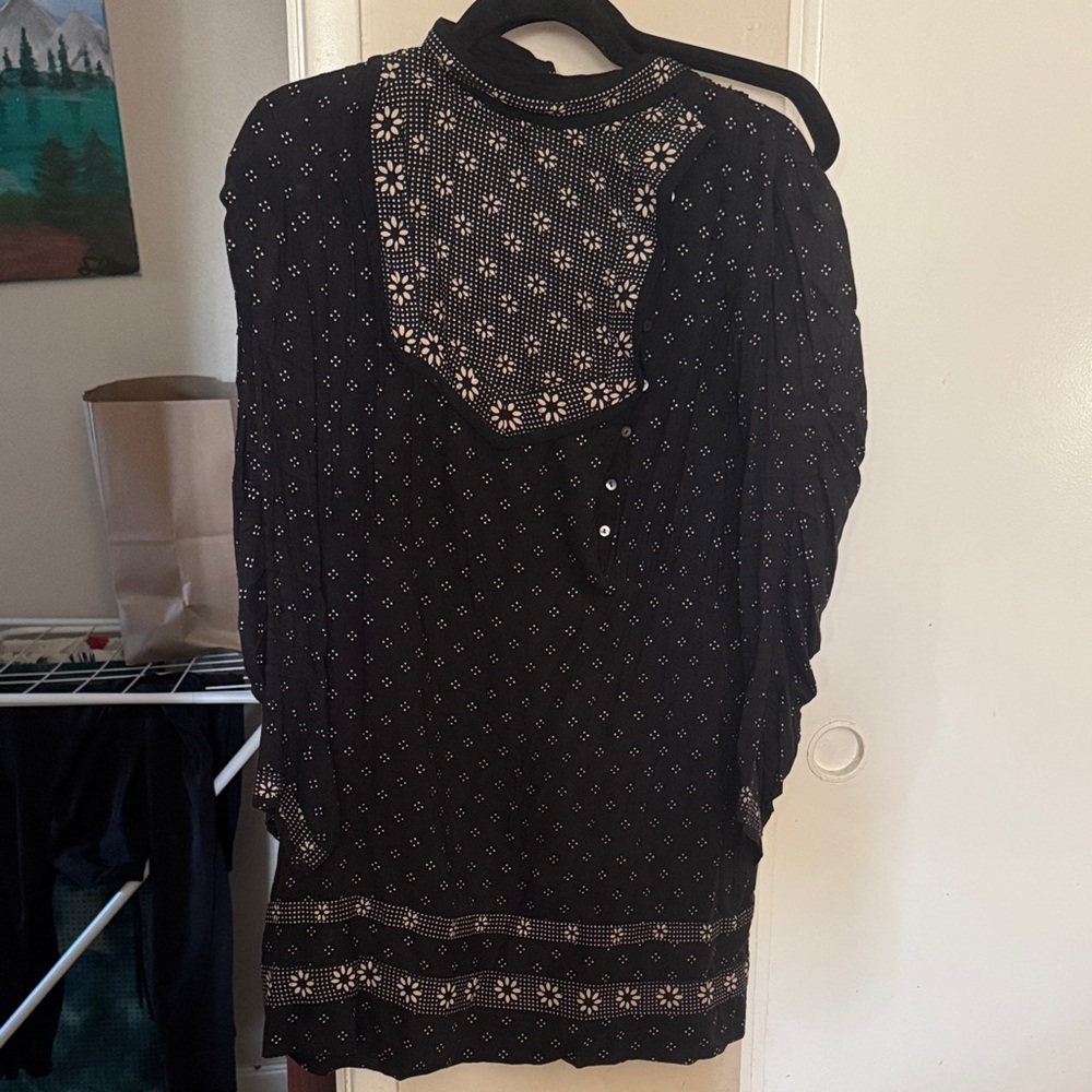 Doen Black and White Patterned Dress